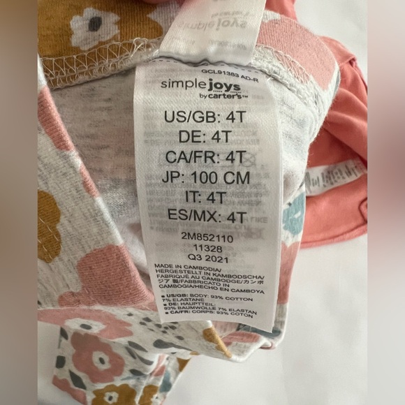 Simple Joys By Carter’s  Vest and Legging  Size 4T - Picture 5 of 7